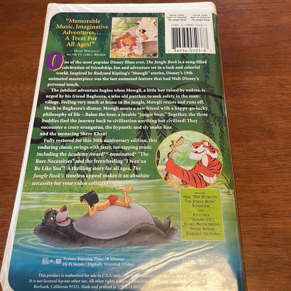 Set of 2 Disney VHS tapes - the Jungle Book and the Lion King - Picture 4 of 7